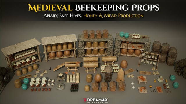 Medieval Beekeeping Props Vol. 1