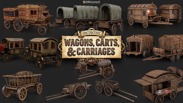 Medieval Wagons, Carts & Carriages Vol. 1