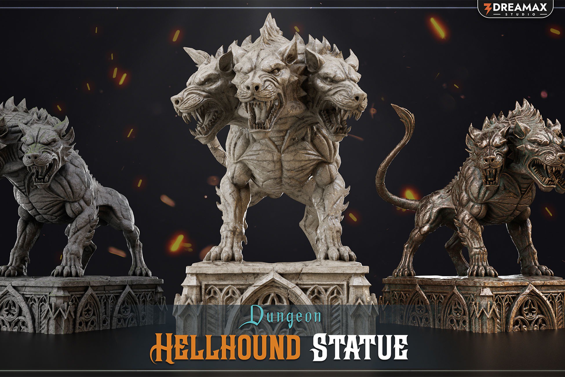 Hellhound Dungeon Statue